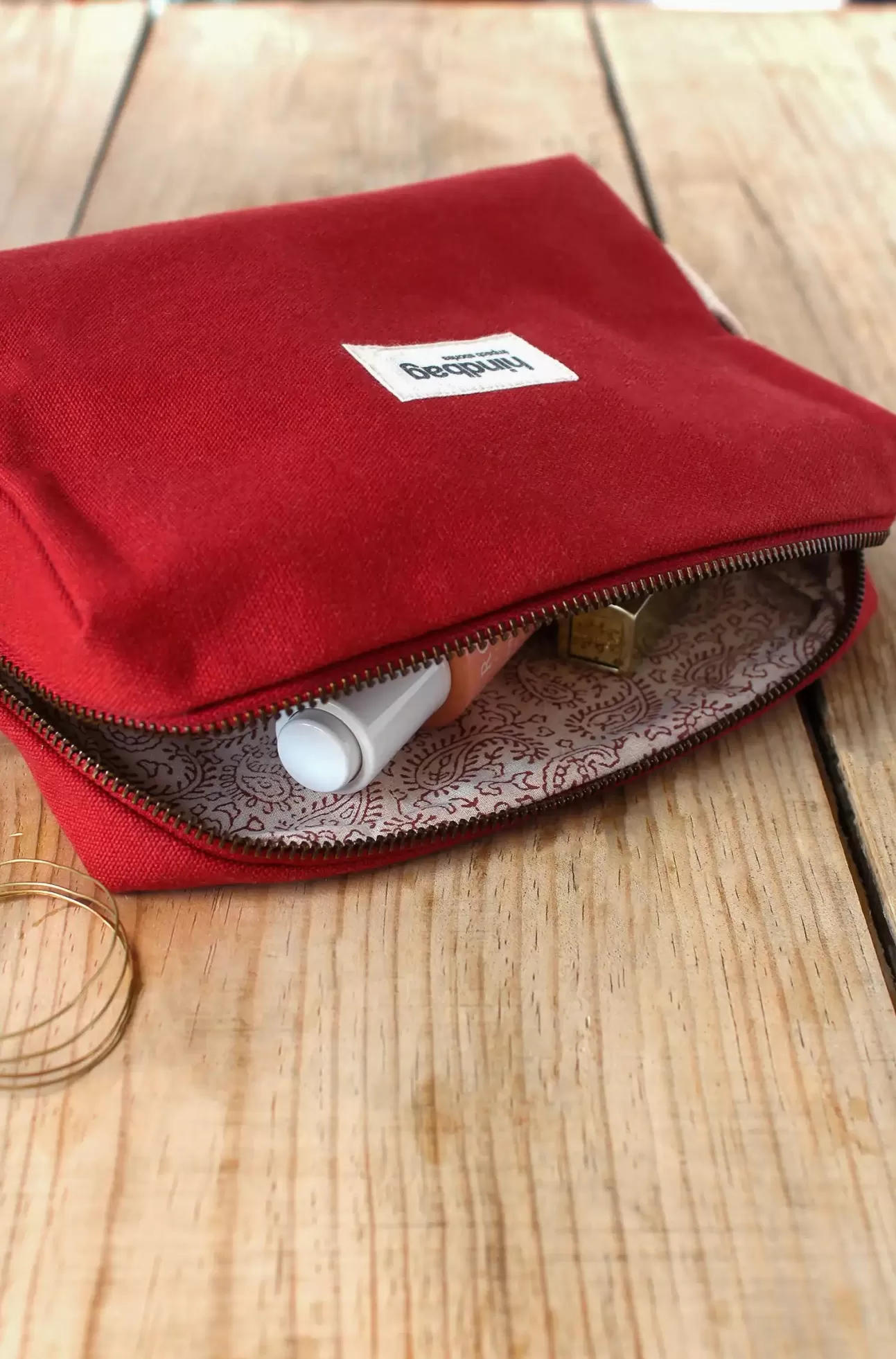 Hindbag Toiletry Bag>Leon Terracotta Toiletry Bag